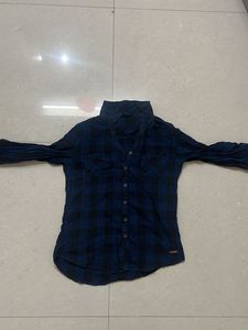 Blue Plaid Flannel Shirt