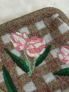Vintage Beaded Floral Clutch