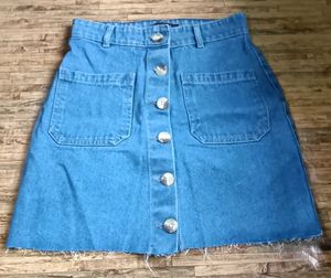 Button Front Denim Skirt (Unused)