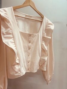 Ruffle Trim Blouson