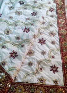 Embroidered Sari Fabric