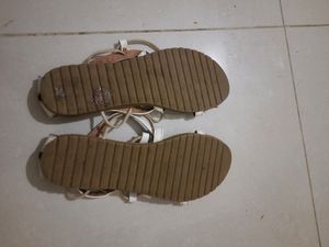 Comfortable Lace Up White Sandals