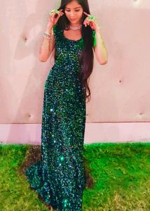Shiny Green Gown