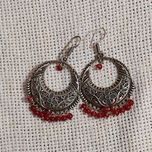 Red Beaded Earrings