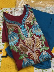 Embroidered Ready To Wear Kashmiri Salwar Suit