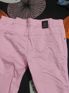 Pink Ankle Jeans