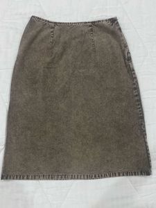 Vintage Brown Denim Skirt