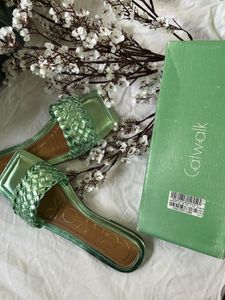 Green Catwalk Flats