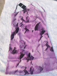 Purple Tie-Dye Mini Dress