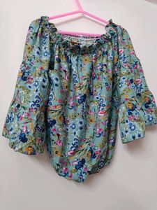 Floral Print Off-Shoulder Top