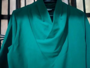 Emerald Green Cowl Neck Top