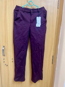 New With Tag Plum Coloured 30 Waist Formal Pant