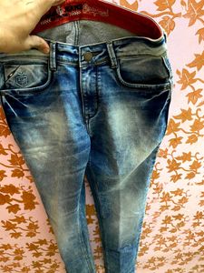 Zedd original blue washed boot cut jeans pants