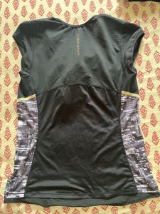 Domyos dry-fit t-shirt with sports bra attached