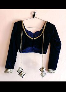 Velvet Fully Stitchd Lehnga Choli With Dupatta