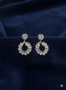Sparkling Circle Drop Earrings