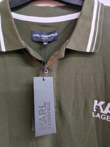 Karl Lagerfeld Olive Polo Shirt