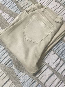 Beige Casual Pants