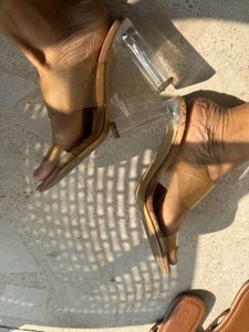 Zara Trendy Clear Strap Sandals