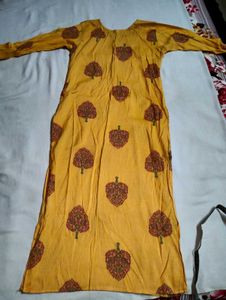 Yellow Printed Kurta 💗
