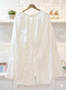 White Lace Wide Leg Pants