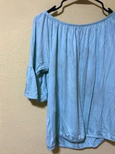 Blue Peplum Top