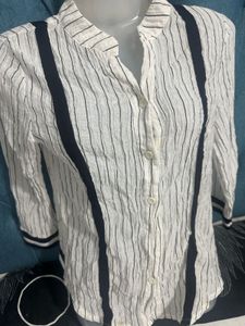 Striped Button-Up Top