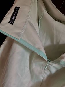 Jeuvre Mint  Satin Slit Skirt