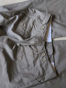 Gray Wide Leg Trousers