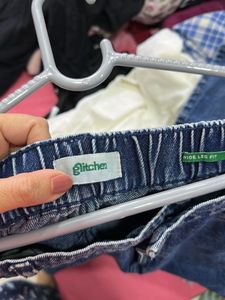 Dark Blue Wide Leg Jeans