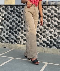 Beige Casual Pants