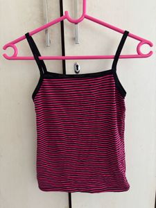 Pink Striped Tank Top