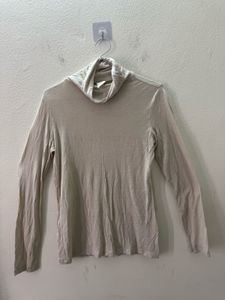 H&amp;M Light Beige Turtleneck Top
