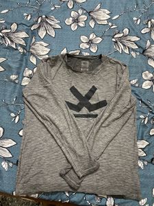 WROGN Men Grey Slim Fit Striped Cotton Pure Cotto