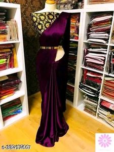 Elegant Velvet Saree