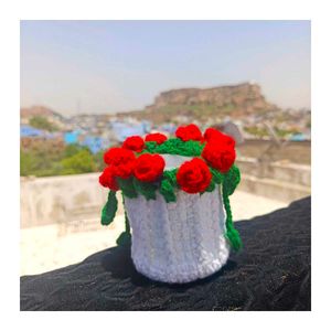 Crochet Rose Bouquet Pouch