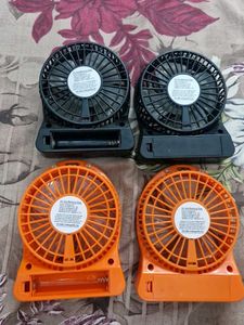 4 Pcs Lot Portable Rechargeable Mini Fan