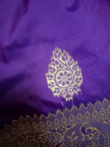 Purple &amp; Silver Saree + Blouse