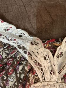 ˙⋆✮ Bohemian Pink and white Lacey dress