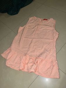 Embroidered Pink Flower Top
