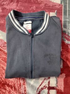 Varsity Style Zip-Up Jacket