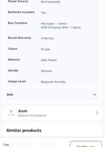 Rhythm Personal Massager pink colour