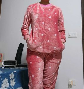Fox fur Cozy Polka Dot Pajama Set