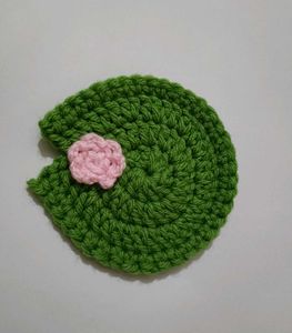 Crochet Coaster And Small Bouquet