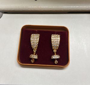 AD Stone Gold Covering Earrings