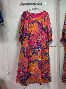 Global desi Multicolor Print Slit Kurta