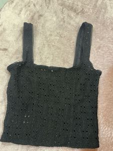 DIVIDED Black Lace Corset Top (size XS)