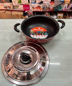 Non-stick Deep Kadai With Steel Lid