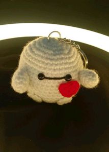 Crochet Baymax Keychain