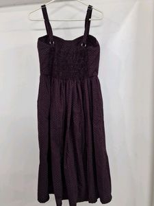 Dark Purple A line Midi dress